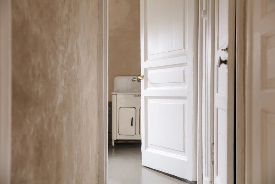 White interior door installation